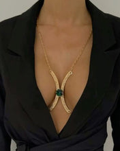 Load image into Gallery viewer, Bead Savages “Emerald Circle” TASSEL BODY CHAIN
