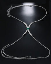 Load image into Gallery viewer, Bead Savages “Emerald Circle” TASSEL BODY CHAIN
